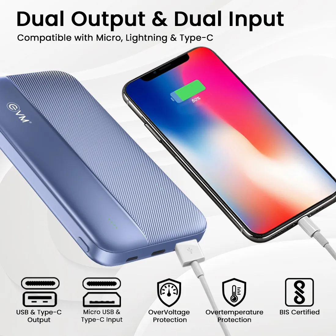 EVM Power Bank 10000 mAh Enbolt 22.5W QC+PD (EVM P0208) view 4